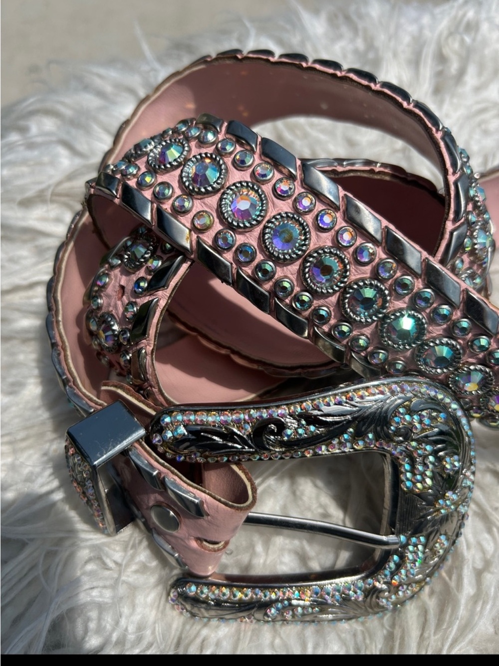 Authentic Kippys Leather Swarovski
Crystal-Embellished Women's
Plus-Size Belt